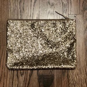 Kate Spade Gold Glitter Clutch